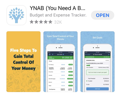 Picture of YNAB in App store